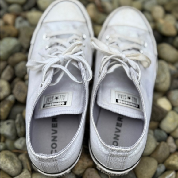 ✨Sparkly White Converses (See photos) ✨ 

So cute - Picture 8 of 12